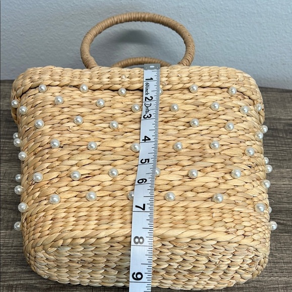 🌾✨ Perfect Beaded Wicket Tote Bag! 👜💖 - Picture 9 of 10